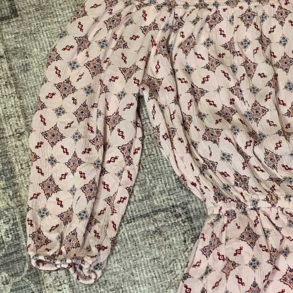 Abercrombie & Fitch size S Pink Patterned Off-Shoulder Romper boho chic beach - Picture 7 of 7